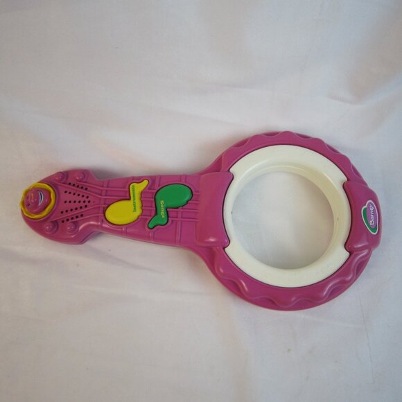 Vintage 1997 Playskool Barney Purple Dino Toy Guitar - Tested - Works - Picture 1 of 8